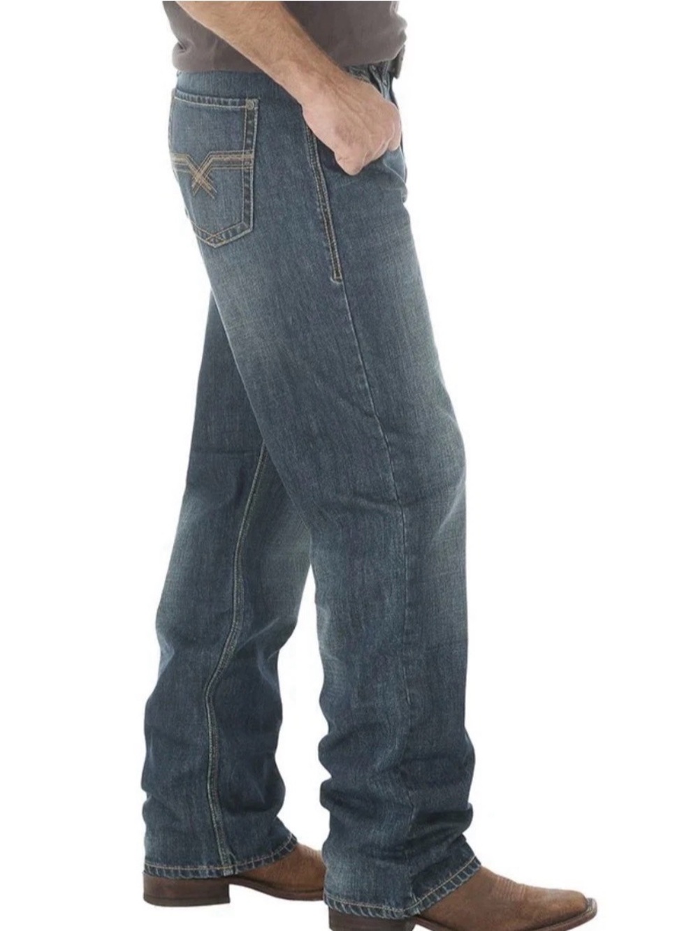 Wrangler 20X 33 Extreme Relaxed Straight Jeans Sz 33X38 Western Cowboy